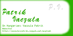 patrik vaczula business card